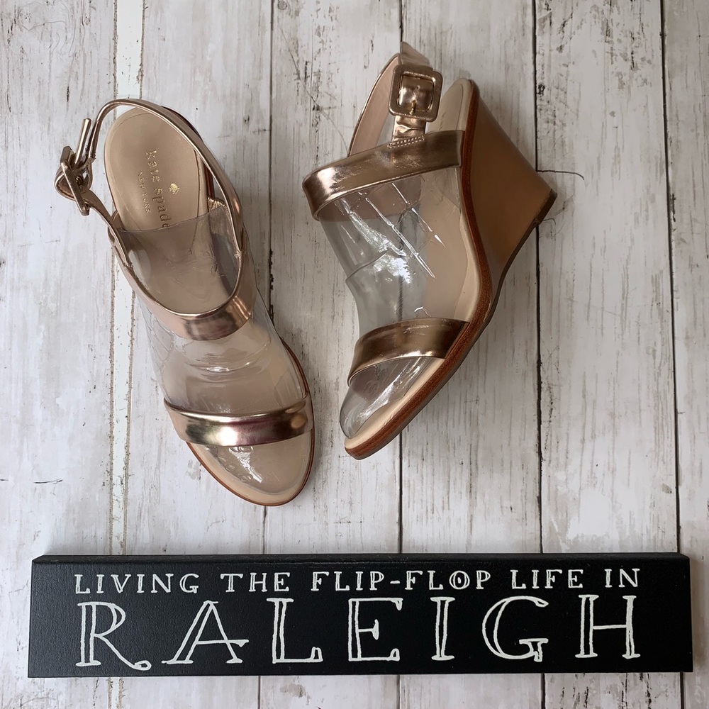 Kate  Spade | Golden Wedges